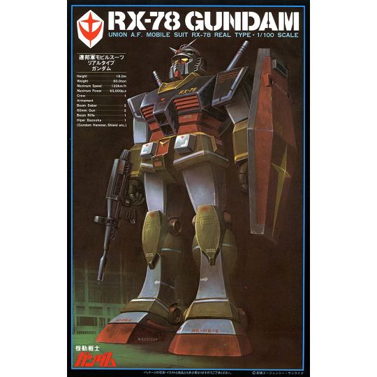BANDAI 1/100 Tipo Real MOBILE SUIT GUNDAM - RX-78 GUNDAM Model Kit Figure(Gunpla)