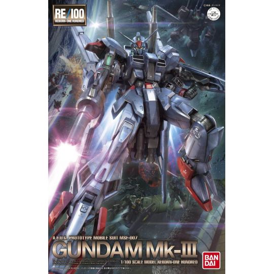 BANDAI RE/100 1/100 MOBILE SUIT Z GUNDAM MSV - GUNDAM Mk-III Model Kit Figure(Gunpla)