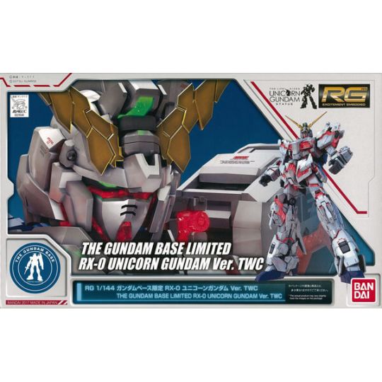 BANDAI MOBILE SUIT GUNDAM UC - Real Grade RG UNICORN GUNDAM Ver.TWC (GUNDAM BASE LIMITED) Model Kit Figure (Gunpla)