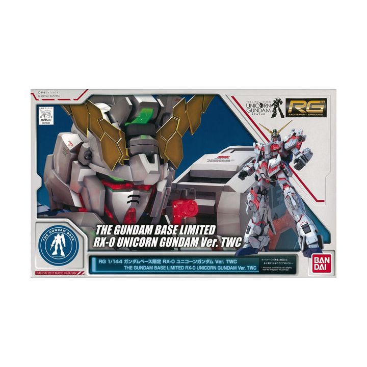 BANDAI MOBILE SUIT GUNDAM UC - Real Grade RG UNICORN GUNDAM Ver.TWC (GUNDAM BASE LIMITED) Model Kit Figure (Gunpla)