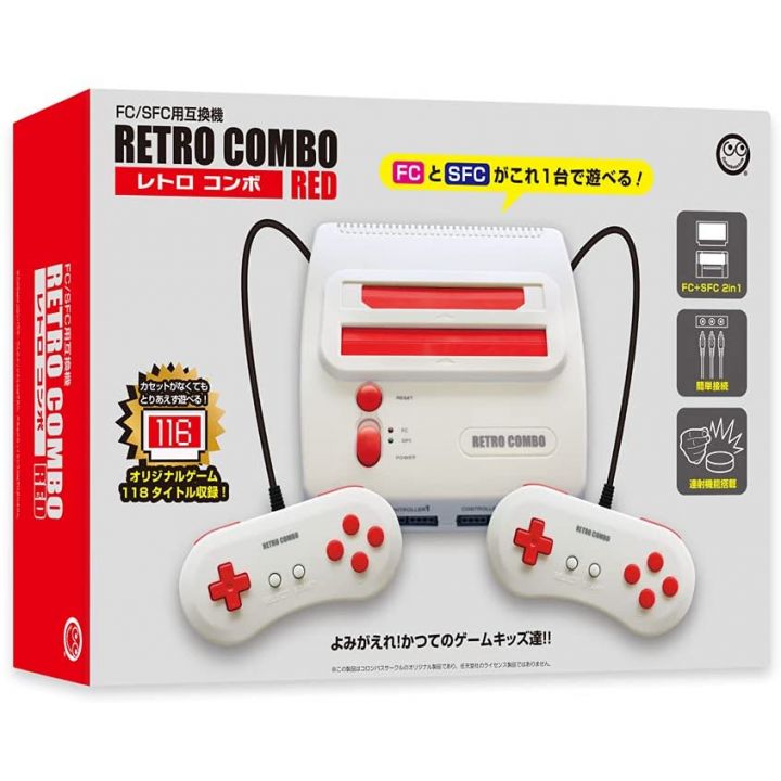 COLUMBUS CIRCLE - FC/SFC Retro Combo RED for Famicom & Super Famicom Games