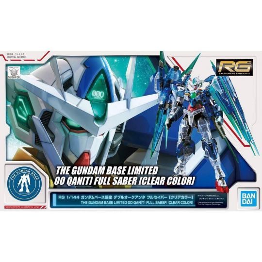 BANDAI MOBILE SUIT GUNDAM 00 - Real Grade RG 00 QAN[T]FULL SABER (CLEAR COLOR) (GUNDAM BASE LIMITED) Model Kit Figure (Gunpla)