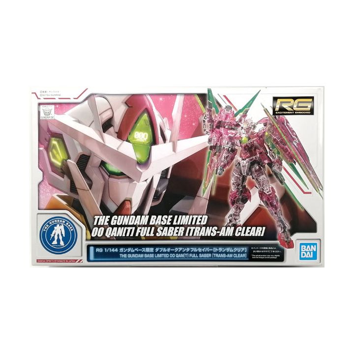 BANDAI MOBILE SUIT GUNDAM 00 - Real Grade RG 00 QAN[T]FULL SABER (TRANS-AM CLEAR) Model Kit Figure (Gunpla)