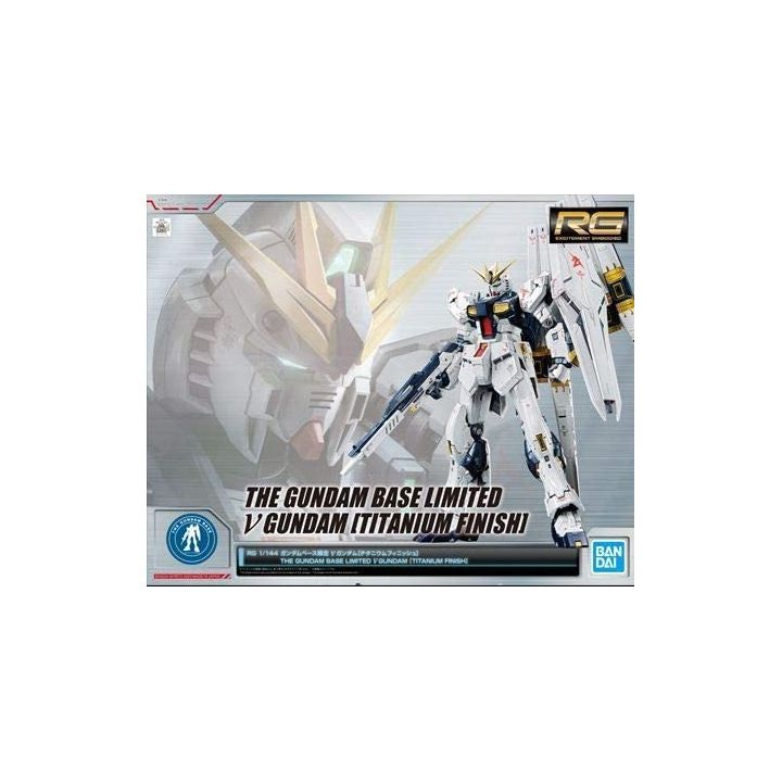 BANDAI MOBILE SUIT GUNDAM Char's Counterattack - Real Grade RG ν GUNDAM (TITANIUM FINISH) Model Kit Figur (Gunpla)