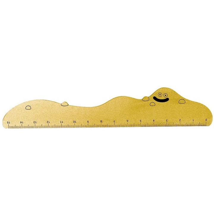 SQUARE ENIX Dragon Quest Metal Ruler (règle en métal) 15cm Liquid Metal Slime 35th Anniversary