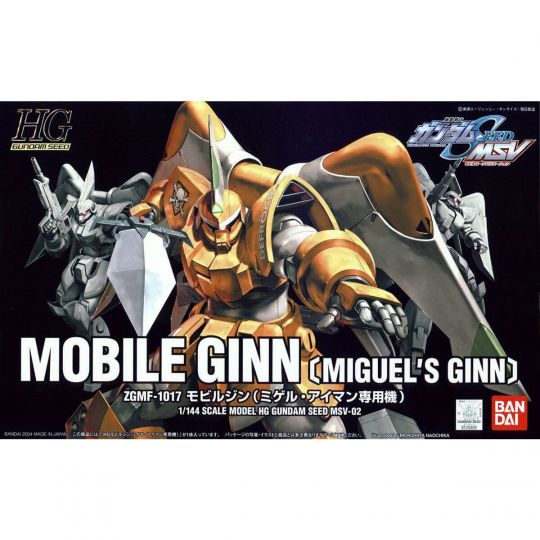BANDAI Mobile Suit Gundam SEED MSV - High Grade HG MIGUEL'S MOBILE GINN Model Kit Figure (Gunpla)