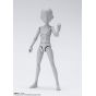 BANDAI SPIRITS - S.H.Figuarts Body-kun -Ken Sugimori- Edition DX Set (Gray Color Ver.)