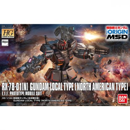 BANDAI HGUC Mobile Suit Gundam THE ORIGIN MSD - High Grade GUNDAM LOCAL TYPE (NORTH AMERICAN TYPE) Model Kit Figure (Gunpla)