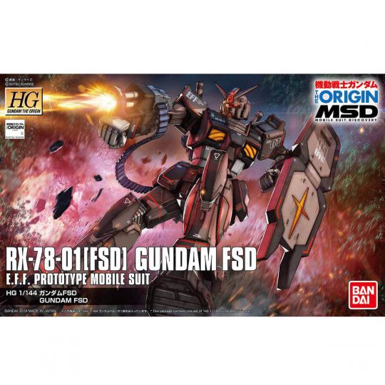BANDAI HGUC Mobile Suit Gundam THE ORIGIN MSD - High Grade GUNDAM FSD Model Kit Figure (Gunpla)