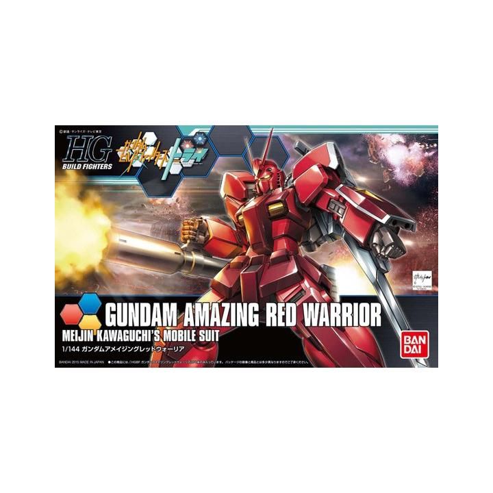 BANDAI HGBF Gundam Build Fighters TRY - Alta qualità GUNDAM AMAZING RED WARRIOR Modello Kit Figura (Gunpla)