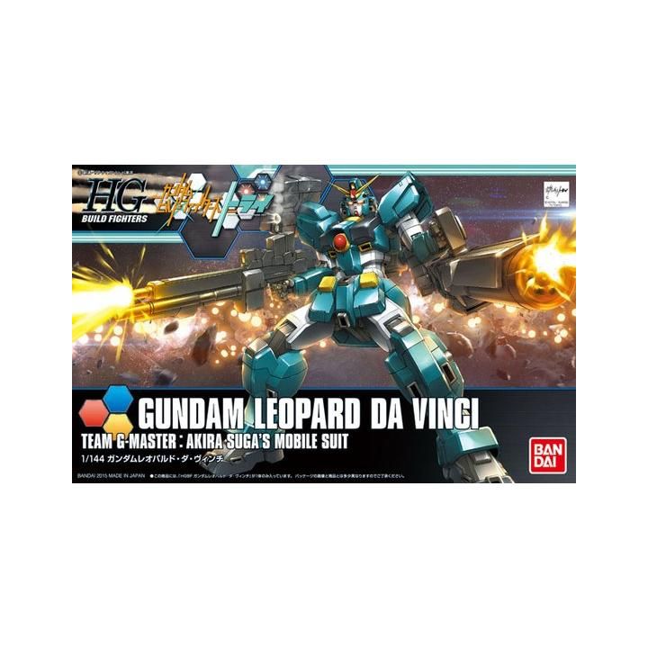 BANDAI HGBF Gundam Build Fighters TRY - High Grade GUNDAM LEOPARD DA VINCI Model Kit Figure (Gunpla)