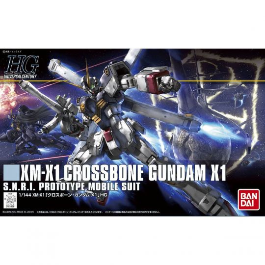 BANDAI HGUC MOBILE SUIT CROSS BONE GUNDAM - High Grade CROSS BONE GUNDAM X1 Model Kit Figur (Gunpla)