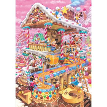 TENYO - DISNEY Mickey & Minnie: Gingerbread House - 300 Piece Jigsaw Puzzle D-300-275