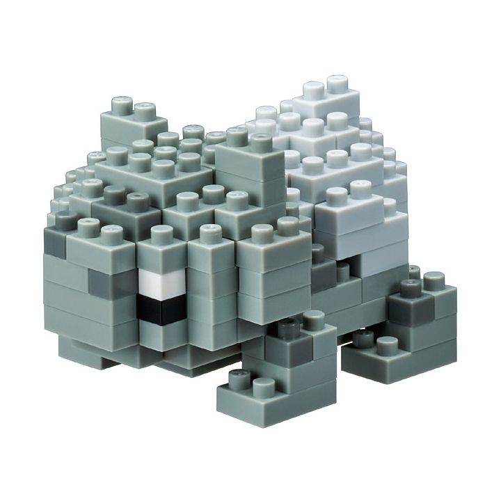 Nanoblock NBPM-016 Pokemon: Bulbasaur Monochrome