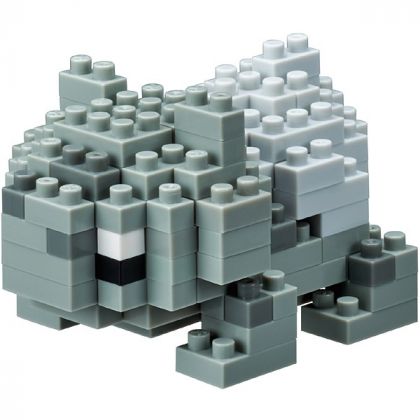 Nanoblock NBPM-016 Pokemon: Bulbasaur Monochrome