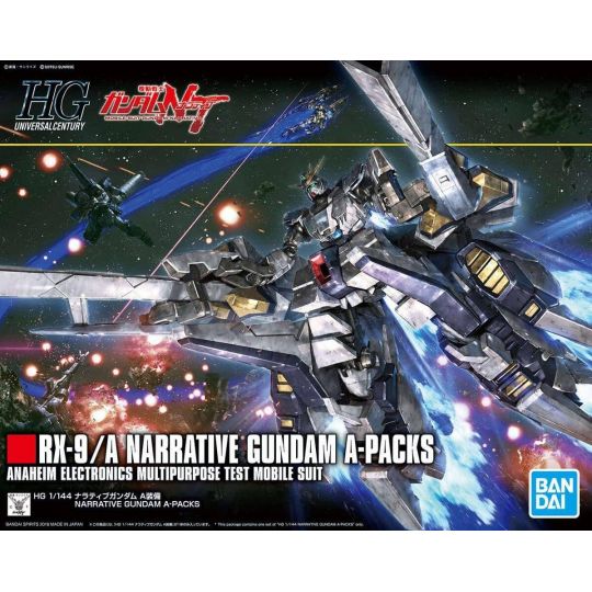BANDAI HGUC Mobile Suit Gundam NT - GUNDAM NARRATIVO DI ALTO GRADO A-PACKS Modello Kit Figura (Gunpla)