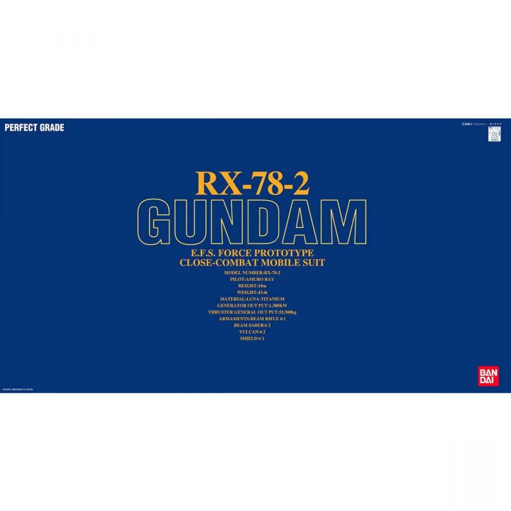BANDAI PG Mobile Suit Gundam - Perfect Grade RX-78-2 GUNDAM Model Kit Figure (Gunpla)