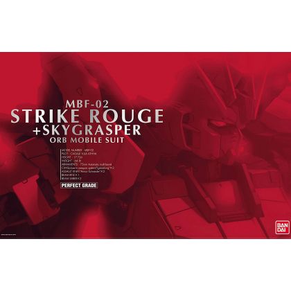BANDAI PG Mobile Suit Gundam SEED - Perfect Grade STRIKE ROUGE + SKY GRASPER Model Kit Figure (Gunpla)