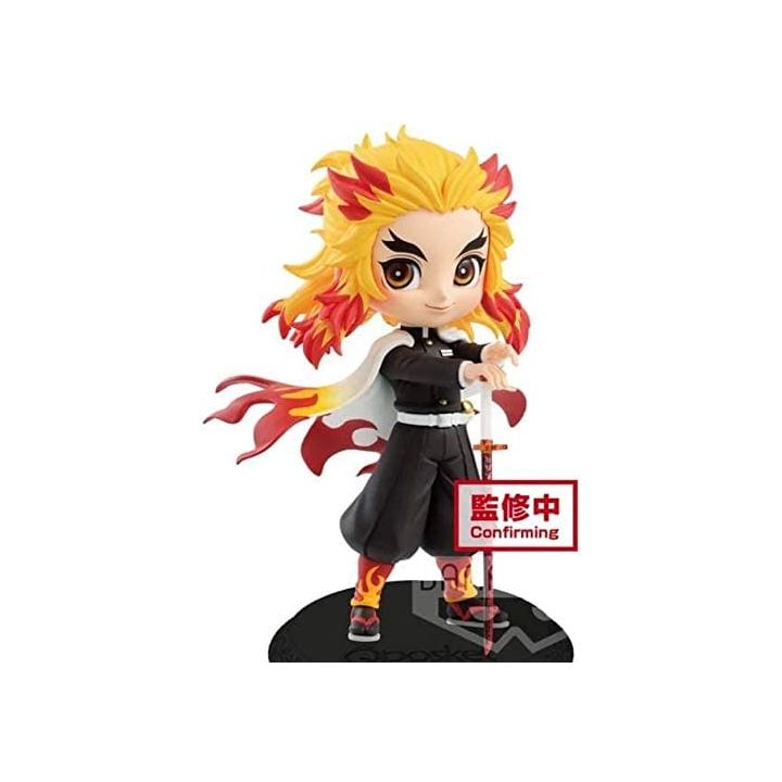 BANDAI Banpresto - Demon Slayer (Kimetsu no Yaiba) Q posket Kyōjurō Rengoku (Normal Color)Figure