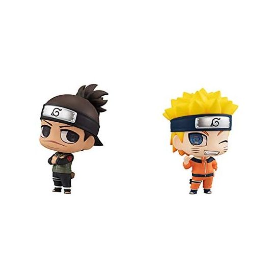 BANDAI -NARUTO Shippuden- Chimimega Buddy Series Umino Iruka & Uzumaki Naruto Figure