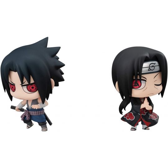 MegaHouse -NARUTO Shippuden- Chimimega Buddy Series Uchiha Sasuke & Itachi Figure