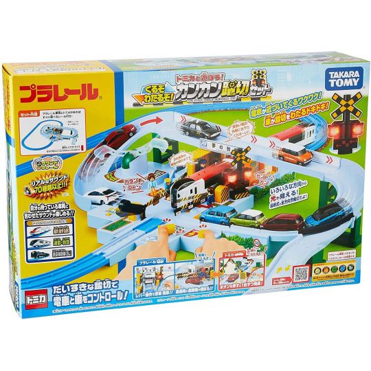 TAKARA TOMY - Plarail Juega Con Tomica Juego De Cruce De Ferrocarril