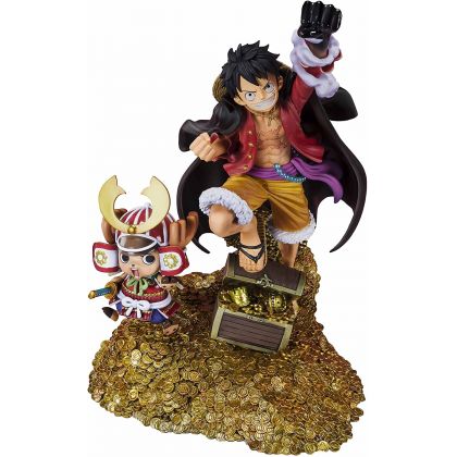 BANDAI - Figuarts Zero One Piece - Monkey D. Luffy -WT100 Anniversary Eichiro Oda Original Illustration Figure