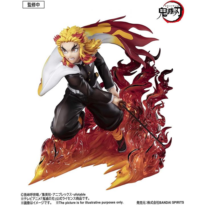 BANDAI Figuarts Zero Demon Slayer (Kimetsu no Yaiba): Mugen Ressha - Rengoku Kyojuro Flame Pillar Figure