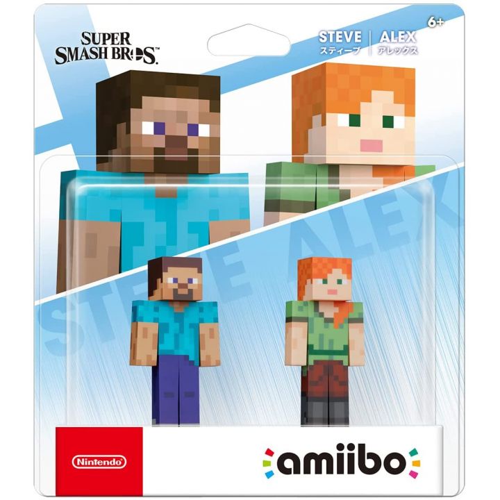 Amiibo NINTENDO - Set doppio Steve e Alex (Super Smash Bros.)