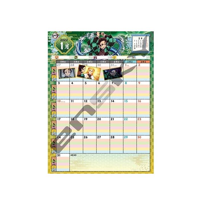 ENSKY - Kimetsu no Yaiba (Demon Slayer) - Memo Comic Calendar 2022 CL-02