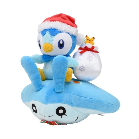 Pokemon Center Original Plush - Pokémon Christmas in the Sea - Pochama (Piplup) & Tamanta (Mantyke)