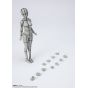 BANDAI SPIRITS - S.H.Figuarts Body-chan -Kentaro Yabuki- Wire Frame (Gray Color Ver.) Figure