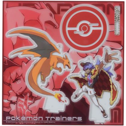 Pokémon Center Original - Porte-Clefs & Figurines Acryliques Tarak & Dracaufeu (Dande & Lizardon)