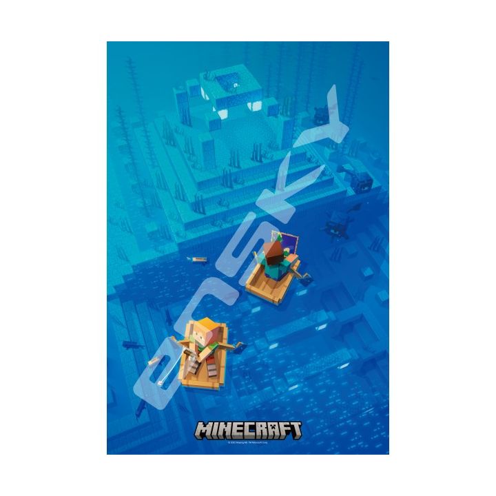 ENSKY - MINECRAFT Boat Trip - 300 Piece Art Crystal Jigsaw Puzzle 300-AC053