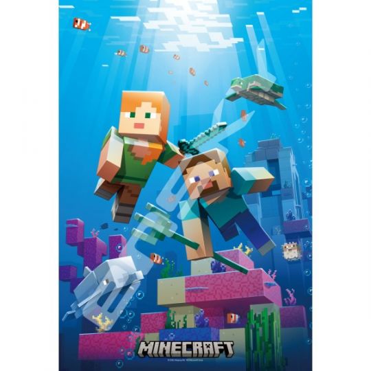 ENSKY - MINECRAFT Aquatic - 300 Piece Art Crystal Jigsaw Puzzle 300-AC052