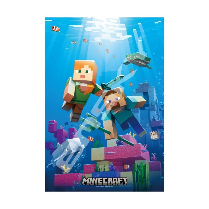 ENSKY - MINECRAFT Aquatic - 300 Piece Art Crystal Jigsaw Puzzle 300-AC052