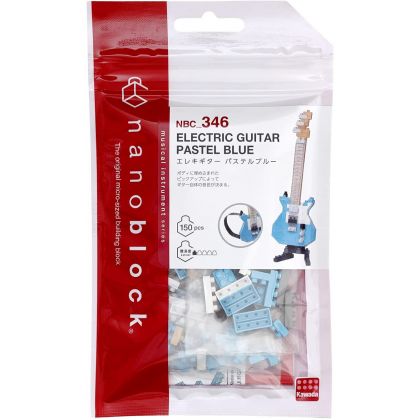 KAWADA - Nanoblock Electric Guitar Pastel Blue NBC-346