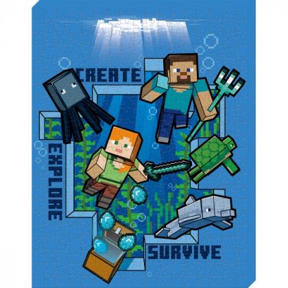 ENSKY - MINECRAFT Underwater - 366 Piece Jigsaw Puzzle Artboard ATB-41