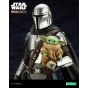 KOTOBUKIYA ARTFX - Star Wars: Der Mandalorianer - Mandalorianer & Grogu mit Beskar-Stab Figur