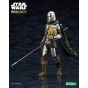 KOTOBUKIYA ARTFX - Star Wars: The Mandalorian - Figura del Mandaloriano e del Grogu con bastone Beskar