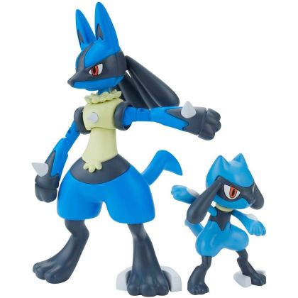 BANDAI - Pokemon Plastic Model Collection - PokePla 44 Select Series Riolu & Lucario