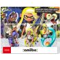 NINTENDO Amiibo - Set triple Octoling azul/Inkling amarillo/Smallfry (Splatoon)