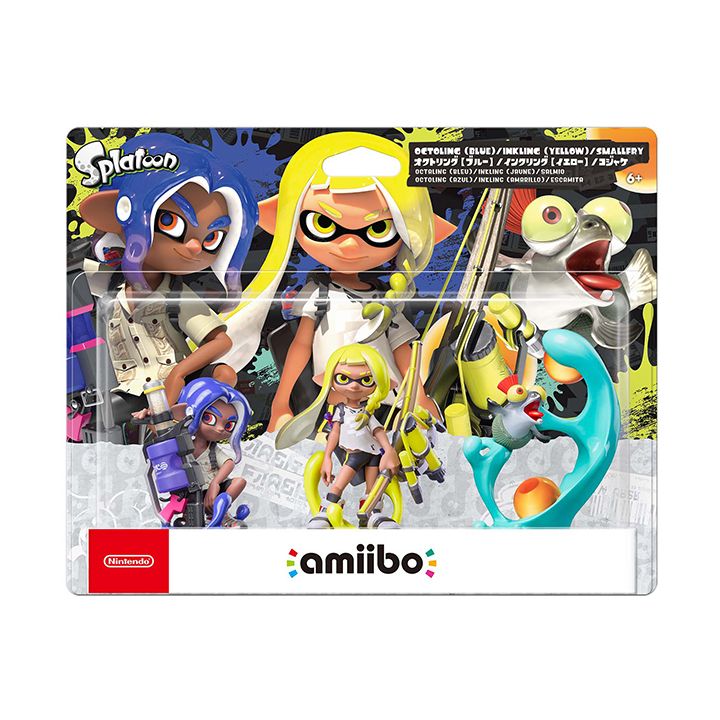 NINTENDO Amiibo - Set triple Octoling azul/Inkling amarillo/Smallfry (Splatoon)