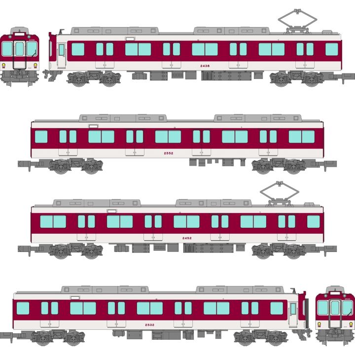 TomyTec Railway Collection Kintetsu Railway 2430 Series 4 Car Set