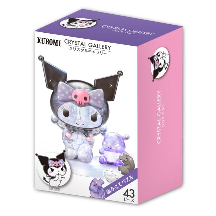 Hanayama Crystal Gallery Kuromi Ribbon 43 Pieces 3D Crystal Jigsaw Puzzle
