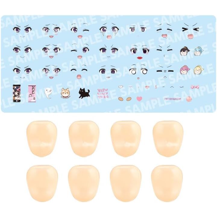 Kotobukiya Sousai Shojo Teien Customize Face & Decal Set Vol 7 Raguhonoerika Design for Yuki Madoka B Plastic Model Kit