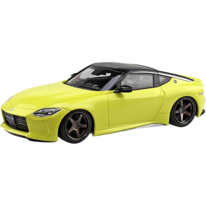 Aoshima RakuPla Snap Kit 17CU-IY Nissan RZ34 Fairlady Z Custom Wheels Ikazuchi Yellow Plastic Model Kit