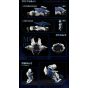 Nuclear Gold Reconstruction Crystal Envoy Wolf Warrior Mega Mode 1/72 Scale Alloy Action Figure