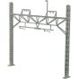 PLUM 1/80 Scale Paper Kit Overhead Wire Pole Gray Model Kit