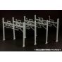 PLUM 1/80 Scale Paper Kit Overhead Wire Pole Gray Model Kit